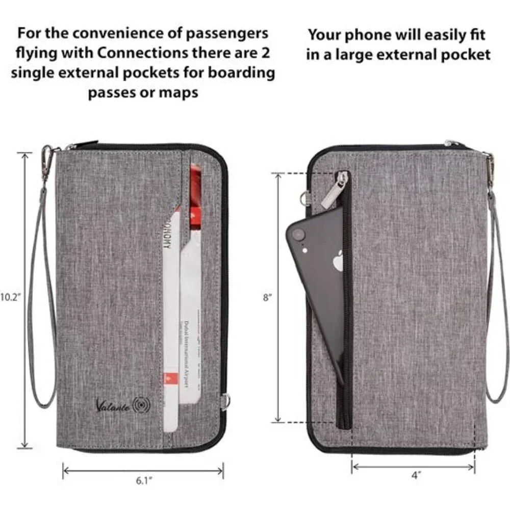 New Premium Family Travel Document Organizer Capacious RFID Passport Holder